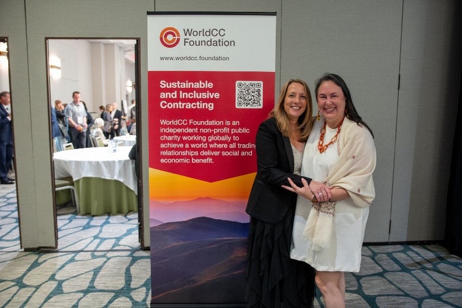 Sally Guyer and Elizabeth Vazquez at WeConnect and Foundation partnership launch at Americas 2024